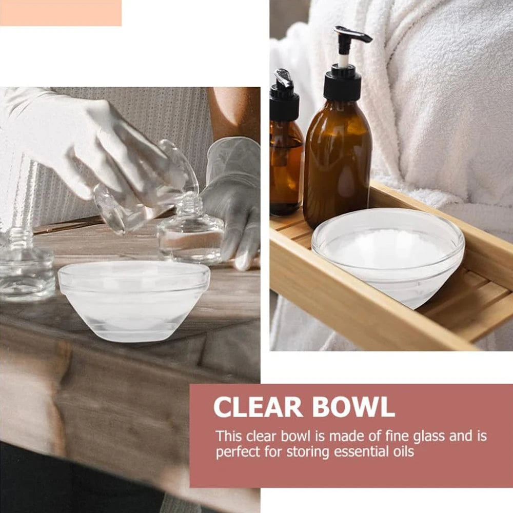 1/3/5pcs Acrylic Face Mask Essential Oil Bowl Transparent Cosmetic Beauty Salon DIY Stirring Bowl Makeup Skin Care Applicator