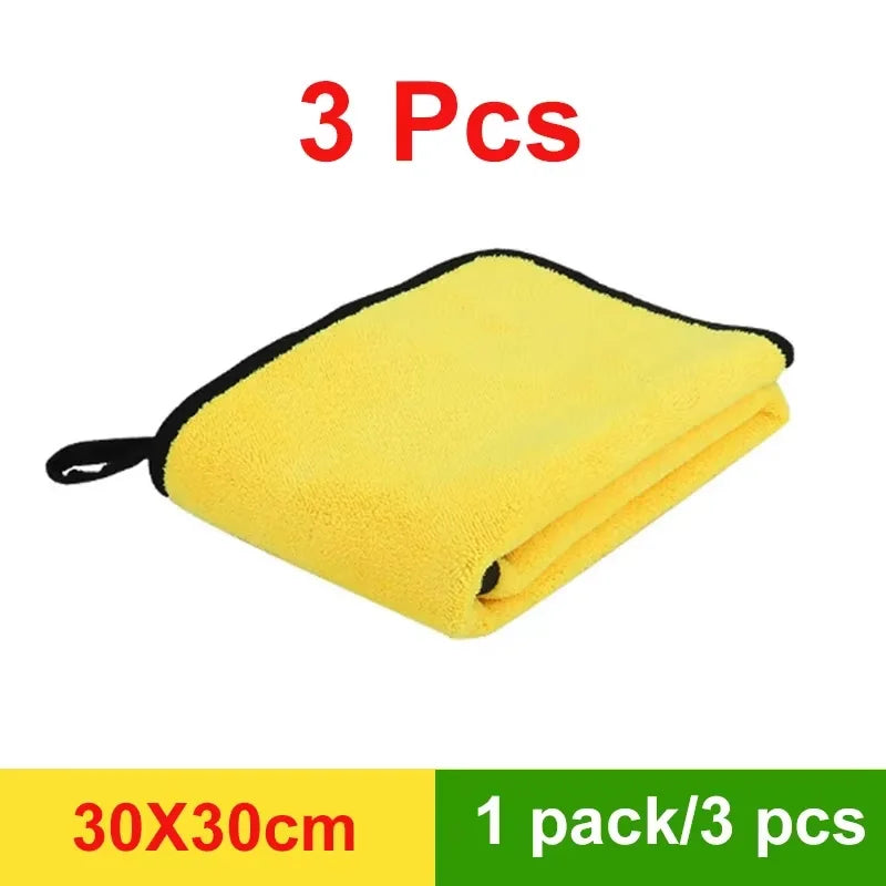 Ultra Fine Fiber Car Towel Ultra Thick Car Dry Towel Moisture Absorbing Car Wash Cloth Reusable Cleaning Cloth11.8x11.8in