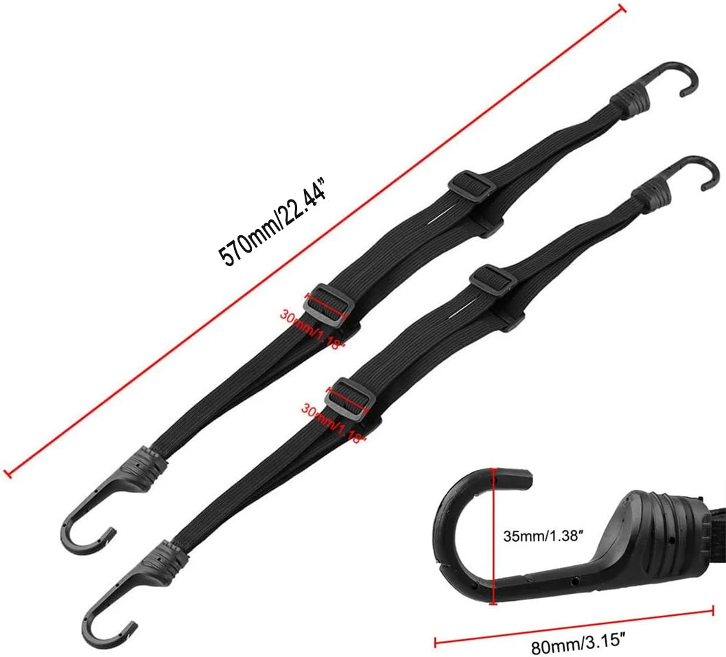 Universal 60cm Motorcycle Luggage Strap Moto Helmet Gears Fixed Elastic Buckle Rope High-Strength Retractable Protective