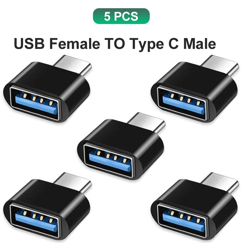 Type C to USB Adapter 3.0 USB-C 3.1 Male OTG A Female Data Connector For MacBook Pro iPad Mini 6/Pro MacBook Air Type C Devices
