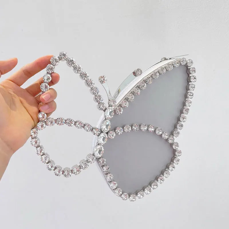 Women's Clutches Fashion Party Rhinestone Butterfly Shape Mini Handbag