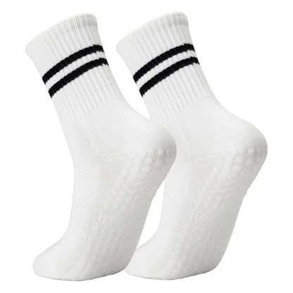 Yoga Pilates Socks with Grips for Women, Non Slip Grips Cotton Socks for Barre, Ballet, Dance, Workouts