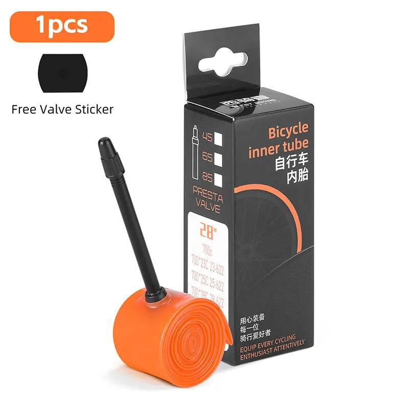 WEST BIKING Bicycle Inner Tube Lightweight TPU 700X23 25 28C Road Bike Tire Pneumatic Tire 65mm Presta Valve Bike Accessories