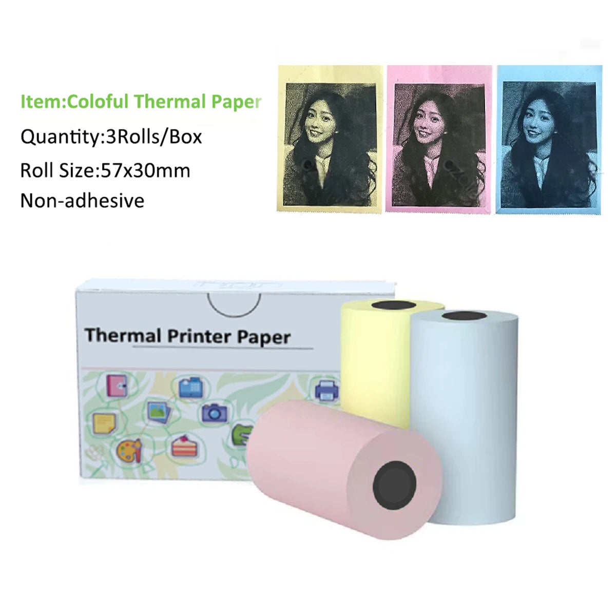 Youngsters' Digital Camera with Printing Function, Portable Multifunctional Photo Printer Camera with Rechargeable 18650 Lithium