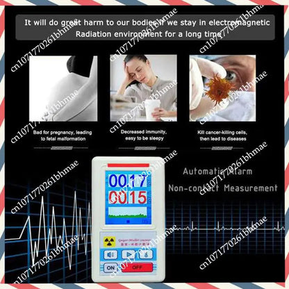 -A21Z Geiger Counter Display Radioactive Tester BR-6 Electromagnetic Radiation Detector Nuclear Radiation Detector