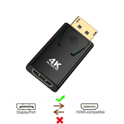 1080/4K Connector DisplayPort DP To HDMI-Compatible Cable Video Audio Adapter Converter for PC Laptop to TV Monitor Projector
