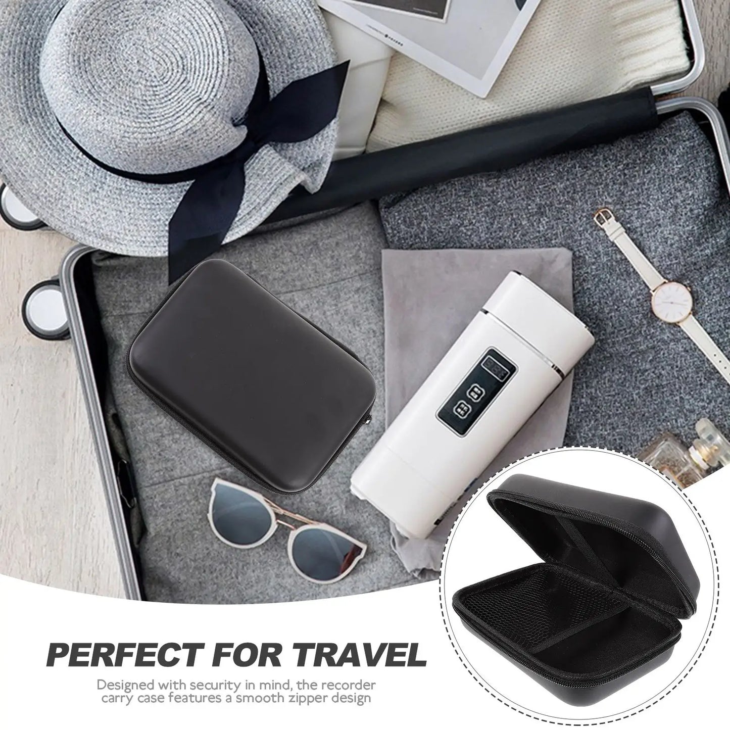 Carrying Storage Bag Electronic Gadgets Cassette Tape Case Box USB Audio Recorder