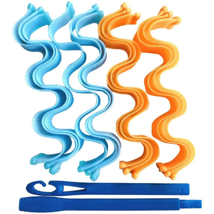 10/12/18pcs Heatless Hair Curles No Heat Hair Volume Curles Rollers Night Hair Curlers Soft Sleeping Rolller Curling Hairs Tools