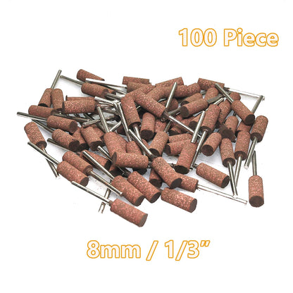 100 pcs/bag Rubber with Abrasives Sharper Mounted Points Coarse Grinding Heads for Metal Mable Glass