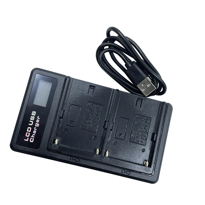 NP-F550 F530 F570 Li-Ion Battery 7.2V  LCD USB Charger For Sony NP-F330 NP-F530 NP-F570 NP-F730 NP-F750 CCD-TRV81 CCD-RV100