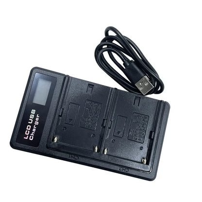 NP-F550 F530 F570 Li-Ion Battery 7.2V  LCD USB Charger For Sony NP-F330 NP-F530 NP-F570 NP-F730 NP-F750 CCD-TRV81 CCD-RV100