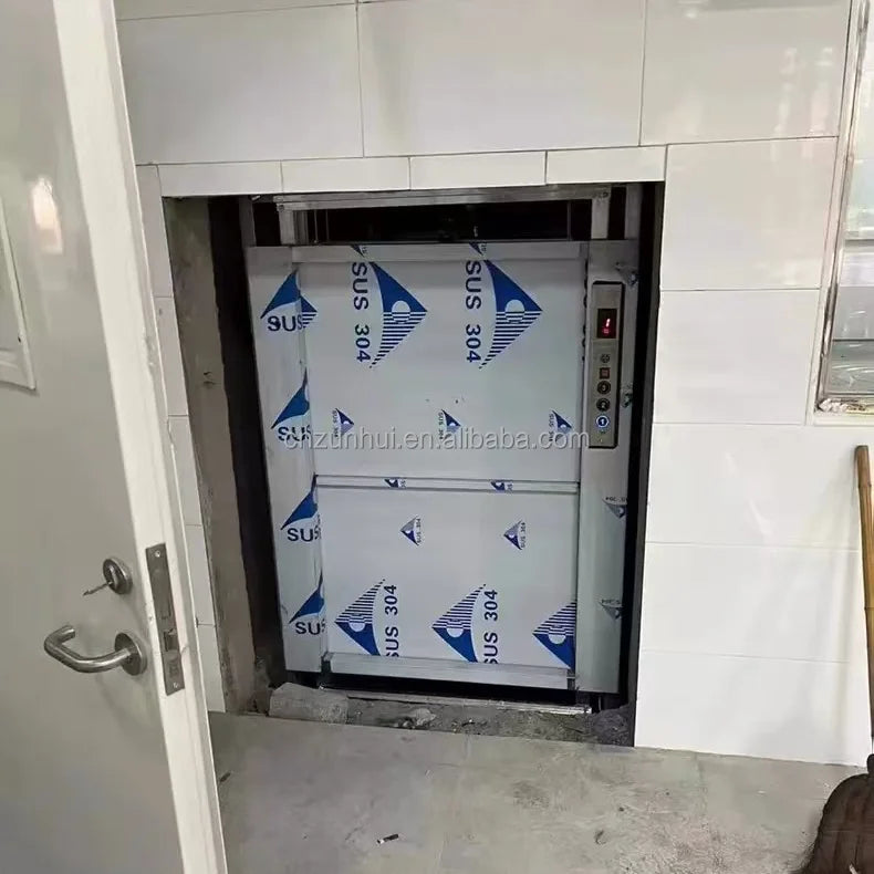 Dumbwaiter Lift 100kg/200kg/250kg/300kg/350kg For Restaurant/Hotel Food Elevator Traction Machine Type Kitchen Equipment