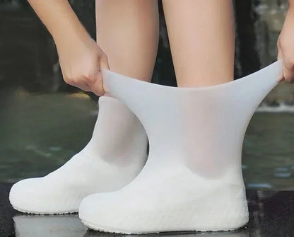 1 Pair Rubber Rain Boot Overshoes For Outdoor Use, Silicone Waterproof Shoe Covers, Rainy Day Shoe Cover, Reusable Non-Slip Rain