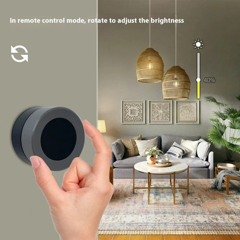 Tuya Zigbee Smart Scene Switch with Knob Dimmer & CCT Control, Wireless Wall Switch, App & Voice Control for Home Automation