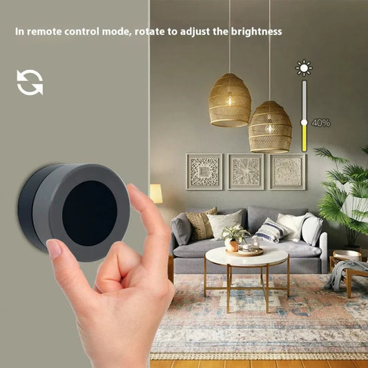 Tuya Zigbee Smart Scene Switch with Knob Dimmer & CCT Control, Wireless Wall Switch, App & Voice Control for Home Automation