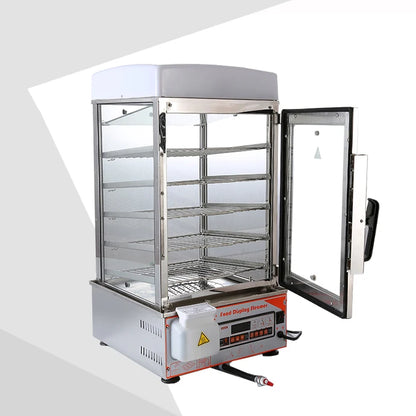 500S Automatic Energy-efficient 5 Layers Steamed Magic Bun Glass Hot Food Display Warmers Cabinets Other Baking Equipment