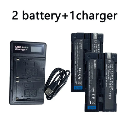 NP-F550 F530 F570 Li-Ion Battery 7.2V  LCD USB Charger For Sony NP-F330 NP-F530 NP-F570 NP-F730 NP-F750 CCD-TRV81 CCD-RV100