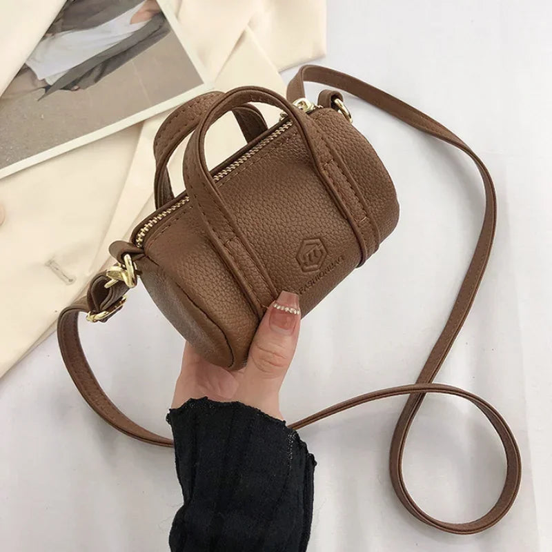 Women's Fashion Mini Bags Soft PU Leather Shoulder Bags Lipstick Organizer Earphone Key Coin Money Storage Pouch Crossbody Bag