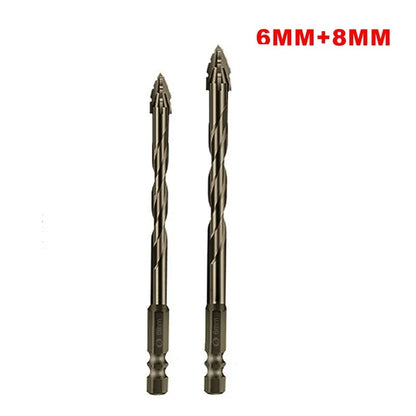 10/7PCS Serrated Drill Bits Set High Strength Special Serrated Twist Bits 3-12mm For Concrete/Tile/Glass Drilling Tools Set