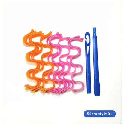 10/12/18pcs Heatless Hair Curles No Heat Hair Volume Curles Rollers Night Hair Curlers Soft Sleeping Rolller Curling Hairs Tools