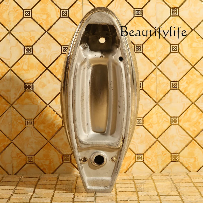 Wall-mounted silver urinal Automatic induction Wall-mounted urinal Silver urinal deodorant