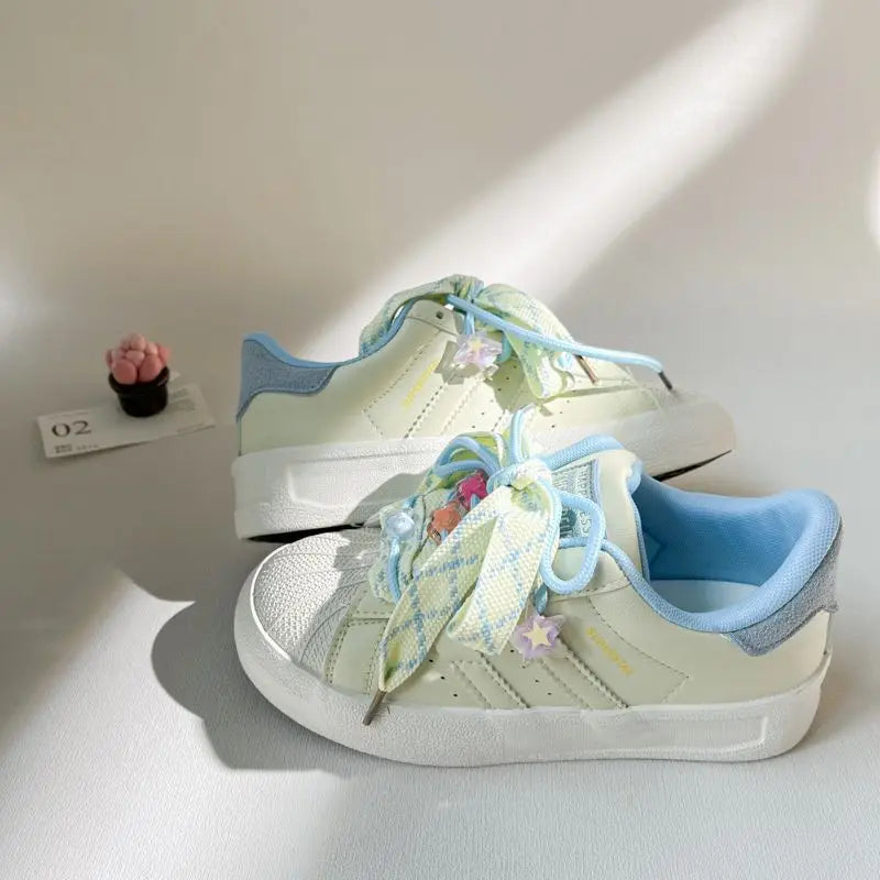 Women's casual shoes popular student sports student junior high school sweet versatile thick bottom girls casual sneakers