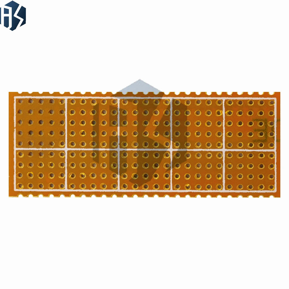‌Universal Matrix Prototype PCB Board – 25x64mm (2.5x6.4cm) Single-Row Continuous Plated Through-Holes, 2.54mm Pitch | FR4