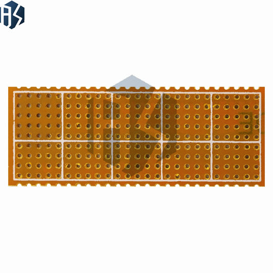 ‌Universal Matrix Prototype PCB Board – 25x64mm (2.5x6.4cm) Single-Row Continuous Plated Through-Holes, 2.54mm Pitch | FR4