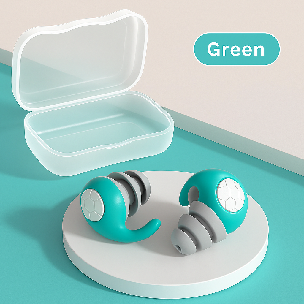 1 Pair Soft Silicone Earplugs - Noise Canceling, Waterproof, Comfortable Fit, for Sleep, Swimming, Creating a Silent Environment