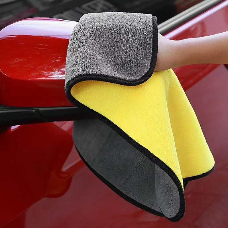 Ultra Fine Fiber Car Towel Ultra Thick Car Dry Towel Moisture Absorbing Car Wash Cloth Reusable Cleaning Cloth11.8x11.8in
