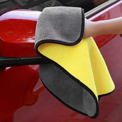 Ultra Fine Fiber Car Towel Ultra Thick Car Dry Towel Moisture Absorbing Car Wash Cloth Reusable Cleaning Cloth11.8x11.8in