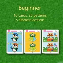 1-3 Sets an educational fault finding game: reusable wiping paper for focus and attention training