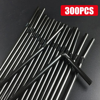100-1000PCS Drinking Straws Colorful & Black rietjes Flexible Wedding Party Supplies Drinking Beverage Straws Kitchen Wholesale