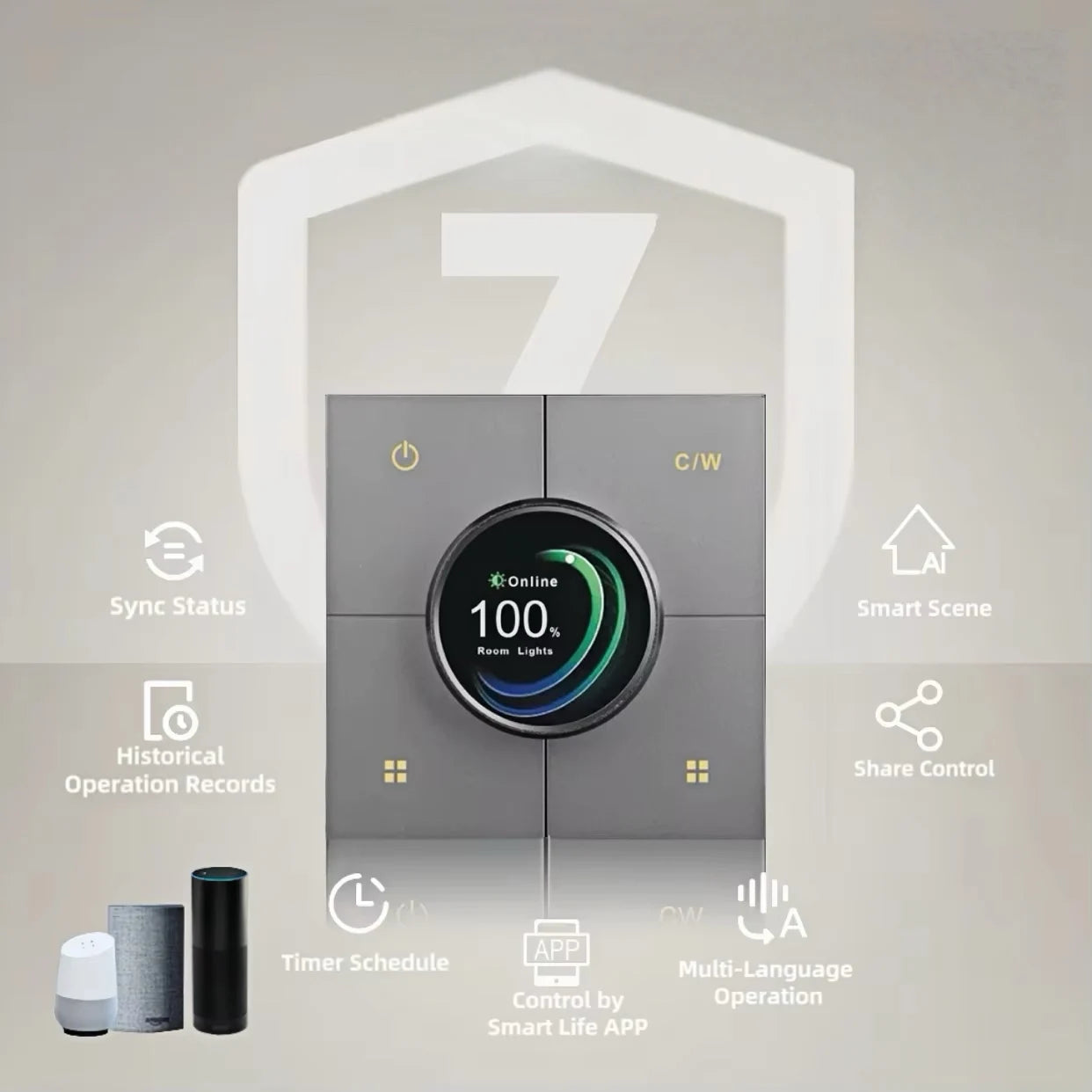 [2025] X3 Tuya Smart Knob Dimming Switch, Zigbee Dual Relay Version | Timer Switch | Knob Light Dimming | Mobile Phone Control