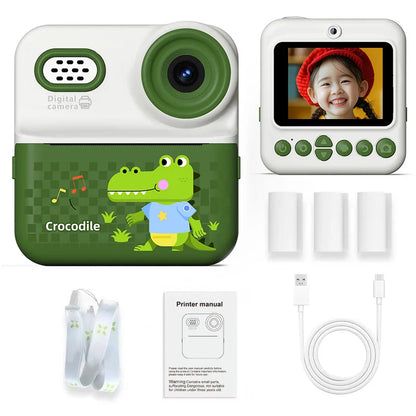 High Definition Digital Camera for Children's Photography Miniature Thermal Print Camera 1080P Video Capture