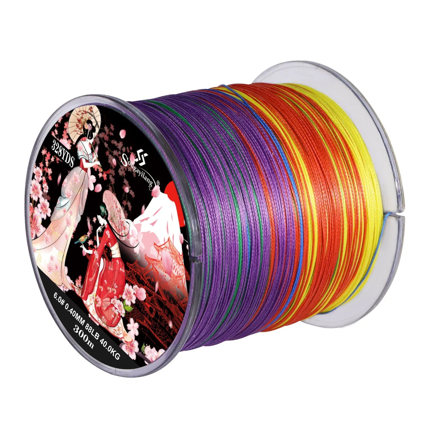 Sougayilang 300M 8 Strands Braided Fishing Line Multifilament Japan Fishing Lines X8 Fishing Line Braided Wire Bass Carp Fishing