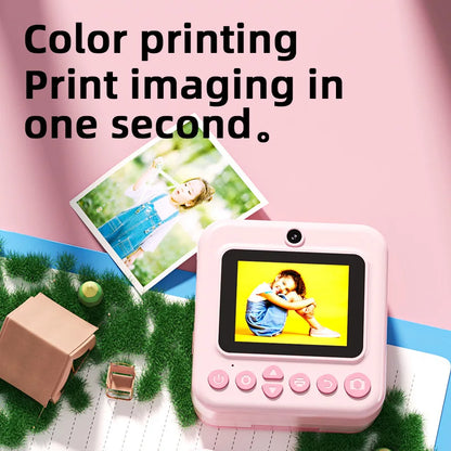 High Definition Digital Camera for Children's Photography Miniature Thermal Print Camera 1080P Video Capture