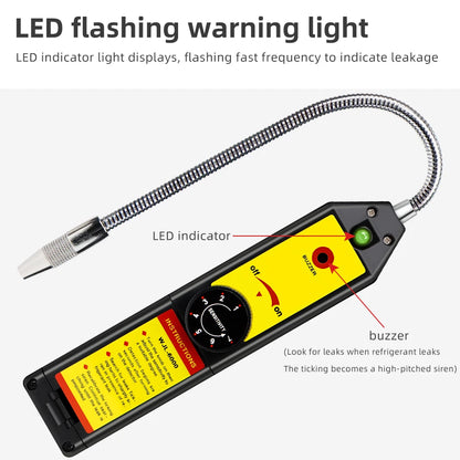 WJL-6000 Halogen Leak Detector R22a R410A R134A R4047A MP39 Gas Detector Freon Gas Analyzer Refrigerant Air Conditioning Tester