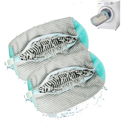 1/2PCS Washing Shoes Bag Protector Fluffy fibers Polyester Washing Shoes Machine Friendly Laundry Bag Drying Bags