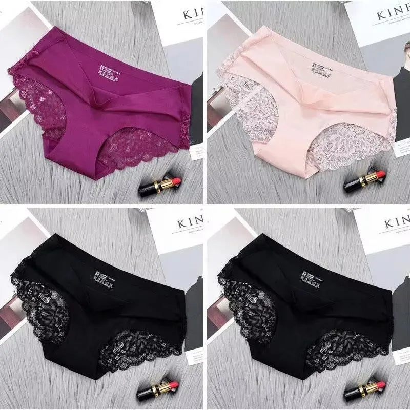 1/3/4/5Pcs New Arrival Low Rise Ladies Sexy Lace Panty Underpants Panties For Women Lingerie Cotton Briefs