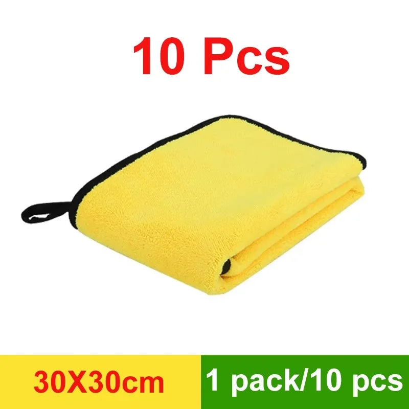 Ultra Fine Fiber Car Towel Ultra Thick Car Dry Towel Moisture Absorbing Car Wash Cloth Reusable Cleaning Cloth11.8x11.8in