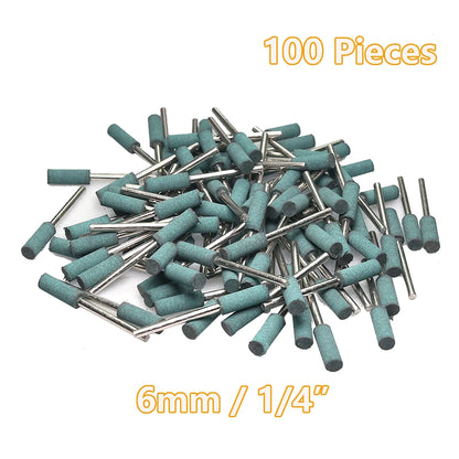 100 pcs/bag Rubber Polishing Points Jewelry Amber Woodcarving Grinding Heads Die Grinder Accessories
