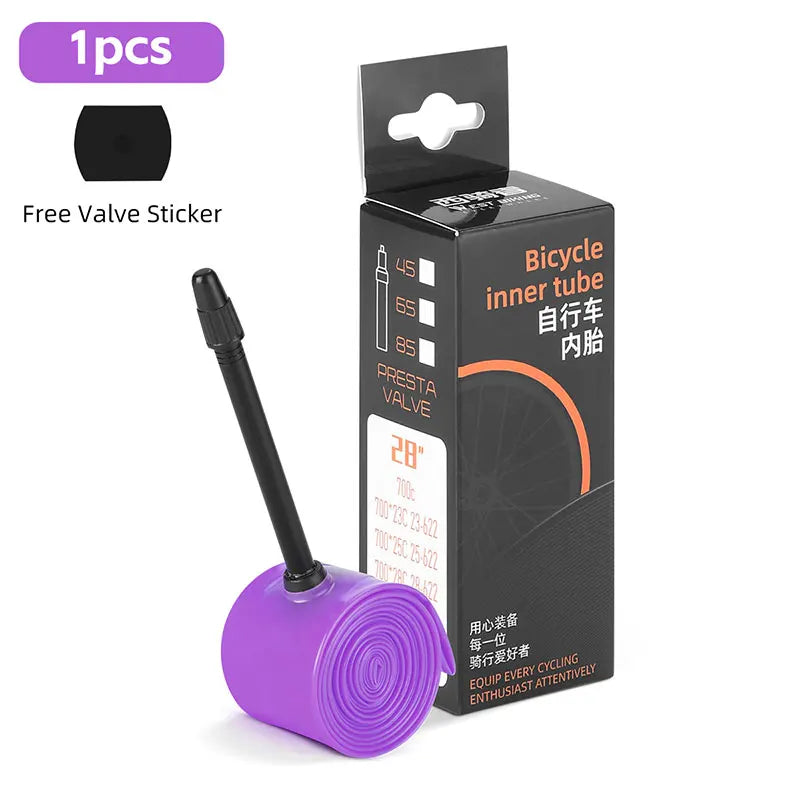 WEST BIKING Bicycle Inner Tube Lightweight TPU 700X23 25 28C Road Bike Tire Pneumatic Tire 65mm Presta Valve Bike Accessories