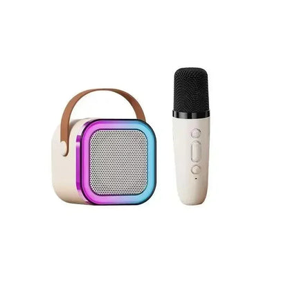 XIKCU Karaoke Machine With 2 Wireless Microphones Portable Wireless RGB Lights Gift Speaker Set Home Karaoke For Party Birthday