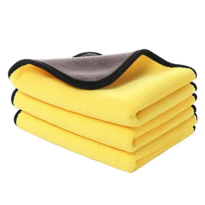 Ultra Fine Fiber Car Towel Ultra Thick Car Dry Towel Moisture Absorbing Car Wash Cloth Reusable Cleaning Cloth11.8x11.8in