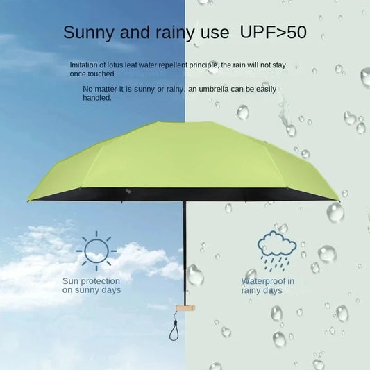 Xiaomi UPF50+ Umbrella Mini Pocket Sun Shade Umbrella Portable Vinyl Folding Rain Travel Umbrella UV Protection Parasol Capsule
