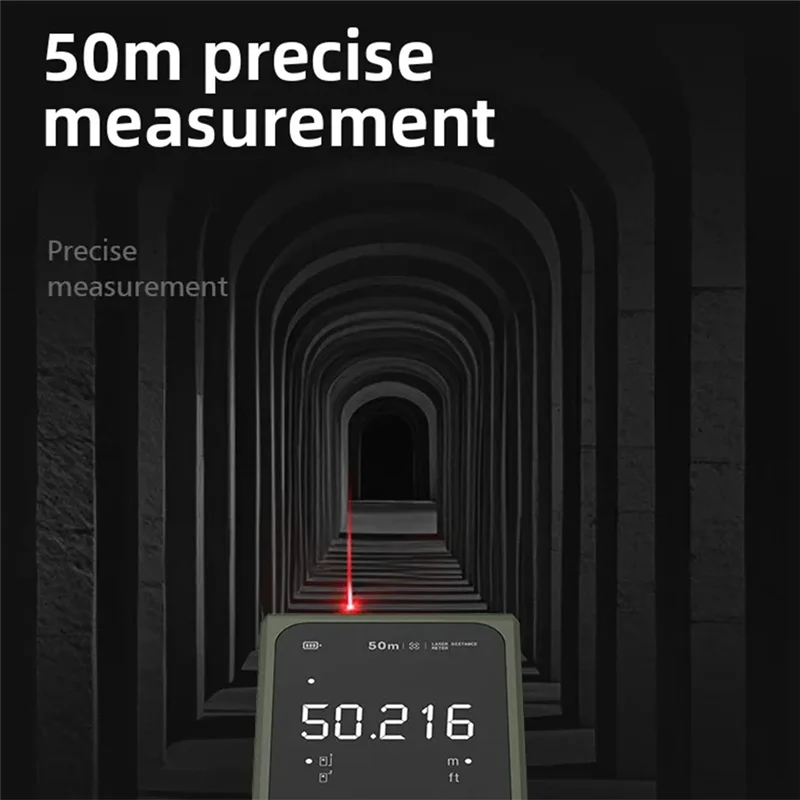 【Livraison Rapide】Rangefinder Smart Laser Measure 50M LED Display Intelligent Digital Laser Tape Rechargeable Laser Ruler Measur